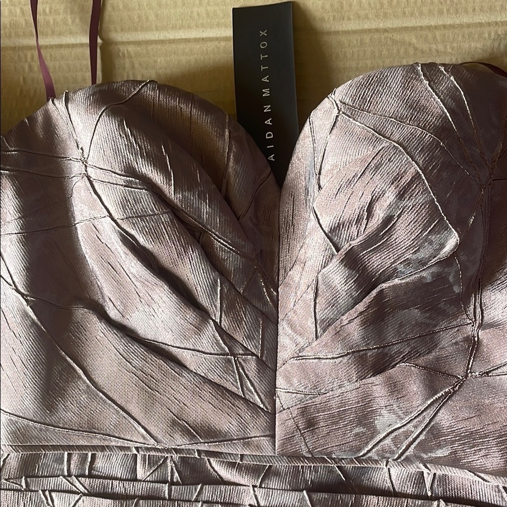 Aidan Mattox Blush Off-Shoulder Dress - Picture 4 of 10